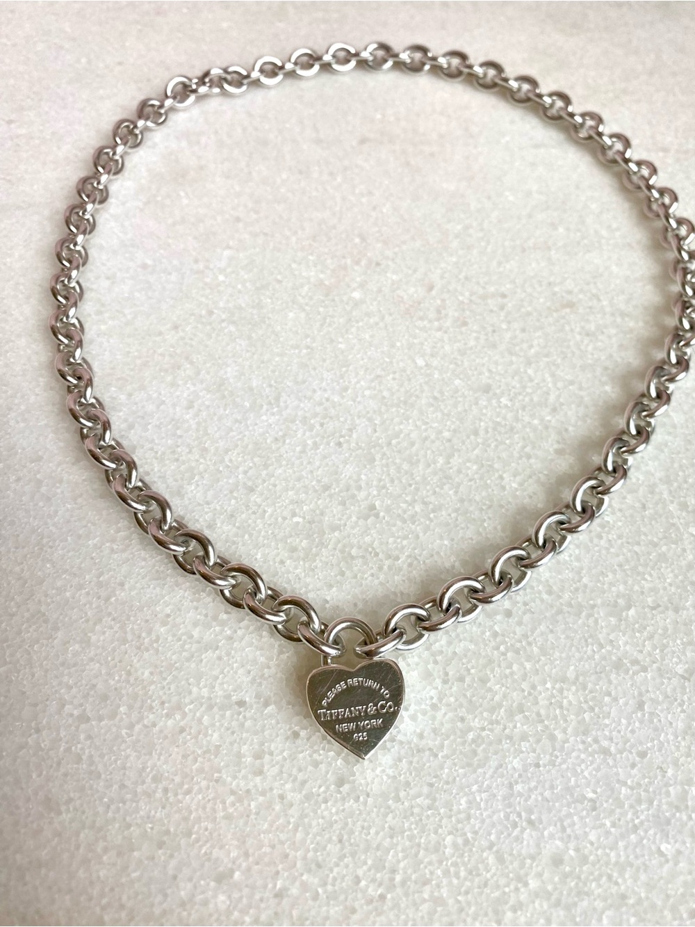 Authenticated Tiffany & Co. Return to Tiffany Heart Lock Charm Necklace